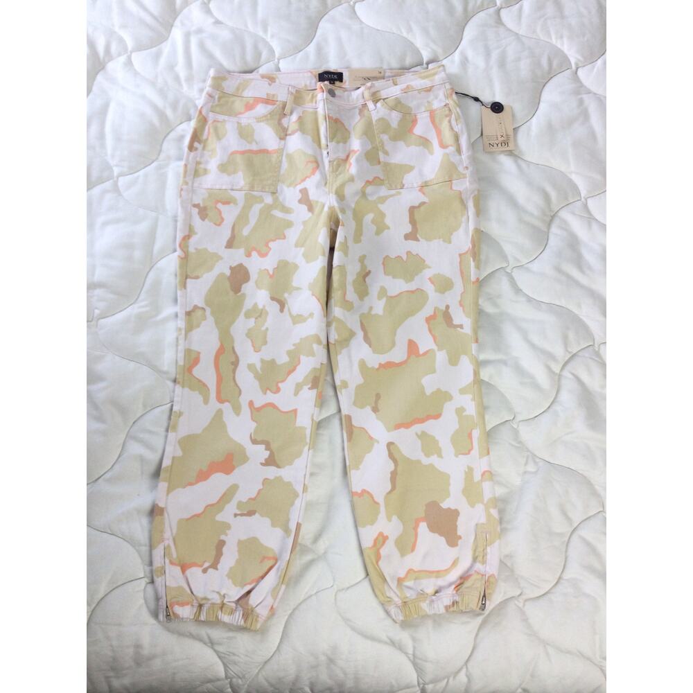 NYDJ Pink Camo Jogger Pants Size 16 NWT